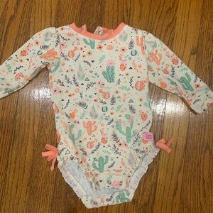Ruffle butts rash guard bathing suit for babies